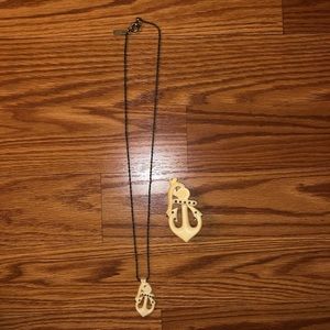 Madewell 1937 Anchor Necklace and Pin.